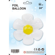 24 inch White daisy balloons
