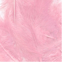Eleganza Craft Marabout Feathers Mixed sizes 3"-8" 8g bag Lt. Pink