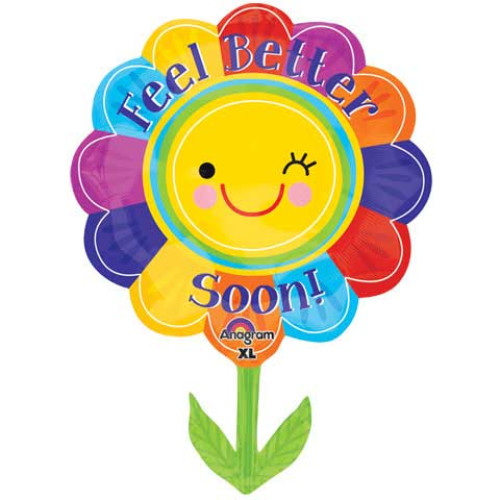 29 inch Feel Better Flower SuperShape™ XL® Foil balloon