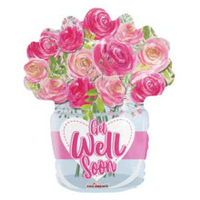 18 inch PR GET WELL MASON JAR