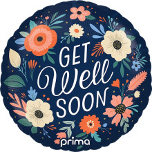 18 inch Get Well Soon Floral Foil balloon