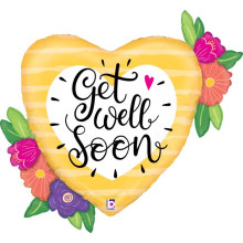 35 inch Get Well Soon Flowers Foil balloon