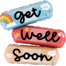 47 inch Cheerful Get Well Bandaid Foil balloon