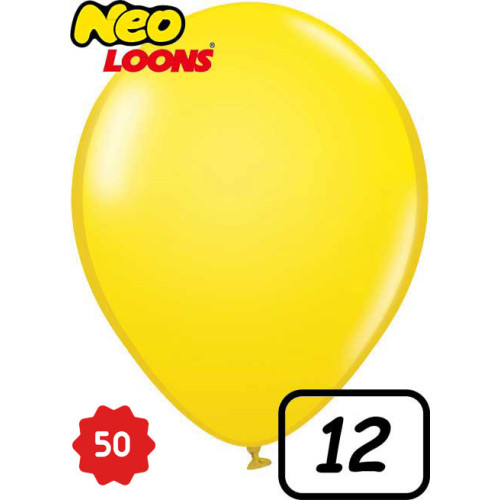 12 inch latex balloon Standard Yellow 50 count 12 inch latex balloon Standard Yellow 50 count
