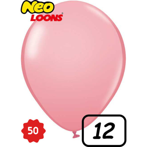 12 inch latex balloon Standard PINK 50 count