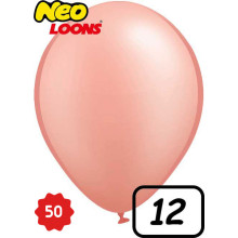 12 inch latex balloon Metallic Rose Gold 50 count