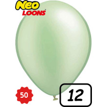 12 inch latex balloon PASTEL Matt Green 50 count