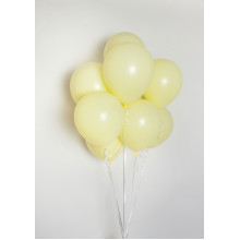 16 inch Latex Balloon PASTEL Matt Yellow 50 count