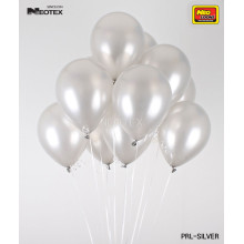 12 inch Latex Balloon metallic Sliver 100 count