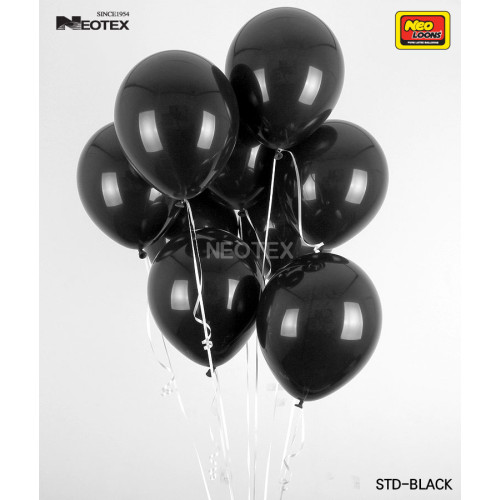 16 inch Latex Balloon Standard BLACK 50 count 16 inch Latex Balloon Standard BLACK 50 count
