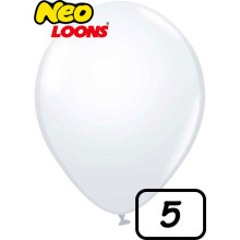 5 inch Latex Balloon Standard White 100 count