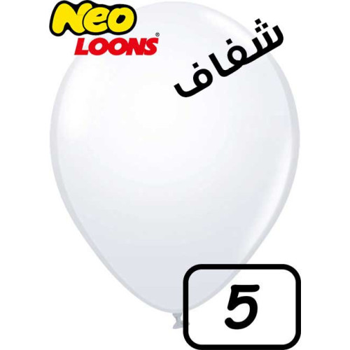 5 inch Latex Balloon Standard Clear 100 count