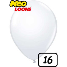16 inch Latex Balloon Standard WHITE 50 count