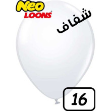 16 inch Latex Balloon Standard CLEAR 50 count