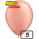 5 inch Latex Balloon metallic ROSE GOLD 100 count