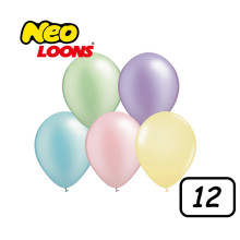 12 inch Latex Balloon PASTEL Matt Assorted 100 count