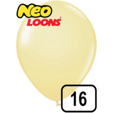16 inch Latex Balloon PASTEL Matt Yellow 50 count
