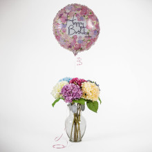 18 inch Vintage Floral Birthday balloon