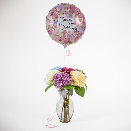 18 inch Vintage Floral Birthday balloon 18 inch Vintage Floral Birthday balloon