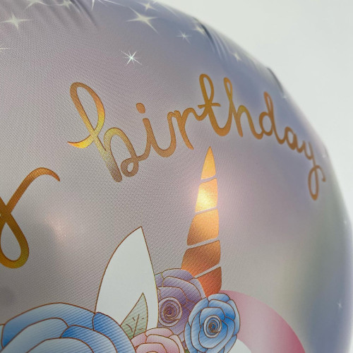 18inch Pastel Unicorn Birthday Holographic balloon 18inch Pastel Unicorn Birthday Holographic balloon