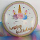 18 inch Flowers Unicorn Birthday Holographic balloon