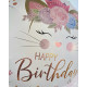18 inch Floral Kitten Birthday Holographic balloon