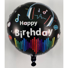 18 inch Media Music Birthday Holographic balloon