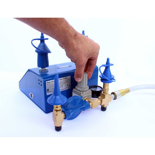 Dual Split-Second Sizer balloon inflator