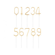 Sparkler Candle 0 - 9 Gold