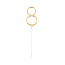 Sparkler Candle 8 - Gold