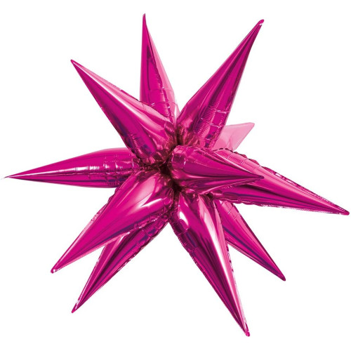 26 inch Hot Pink Starburst Balloons