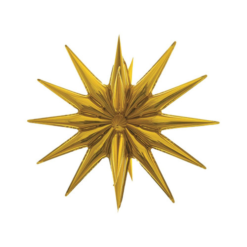 Foil balloon Star 3D gold, 50 x 46 cm