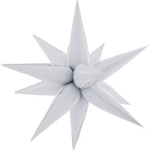 26 inch White Starburst Balloons 26 inch White Starburst Balloons