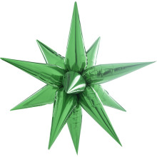 26 inch Green Starburst Balloons