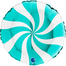 18 inch Swirly White-Tiffany Foil balloon