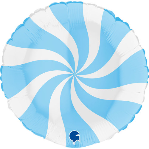 18 inch Swirly White-Matte Blue Foil balloon 18 inch Swirly White-Matte Blue Foil balloon