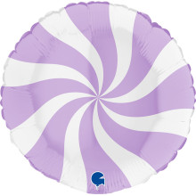 18 inch Swirly White-Matte Lilac Foil balloon