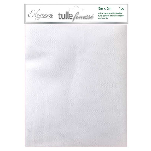 Eleganza Tulle Finesse 3m x 3m 1pc bag White