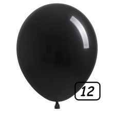 12 inch latex balloon Black Standard 100 count