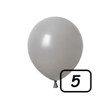 5 inch latex balloon Grey Pastel 100 count