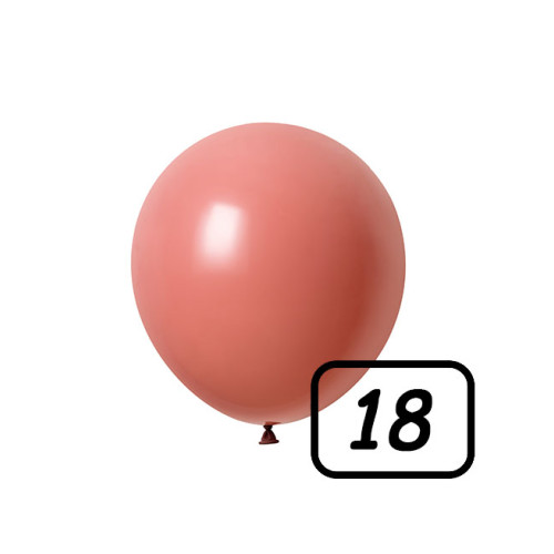 18 inch latex balloon Dusty Rose Pastel 25 count