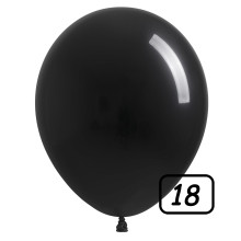 18 inch latex balloon Black Standard 25 count