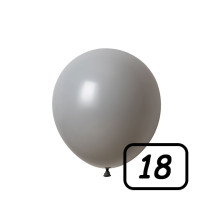 18 inch latex balloon Grey Pastel 25 count