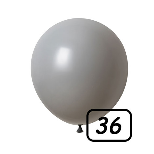 36 inch latex balloon Grey Pastel 2 count